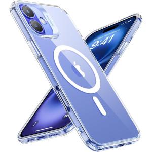 ESR for iPhone 16 Plus Case, Compatible with MagSafe, Shockproof Military-Grade Protection, Magnetic Phone Case for iPhone 16 Plus, Classic Hybrid Case (HaloLock), Clear