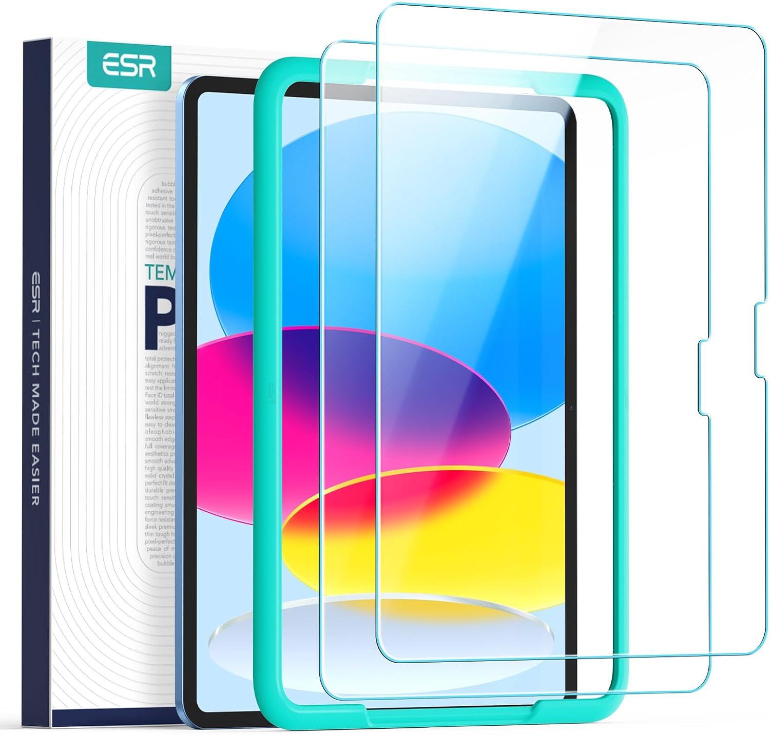 imageESR 2 Pack Screen Protector for iPad 11th10th Generation A16 11109 Inch 20252022 iPad A16 11th10th Gen Case 20252022 Vertical Stand Cover Flip Series Black