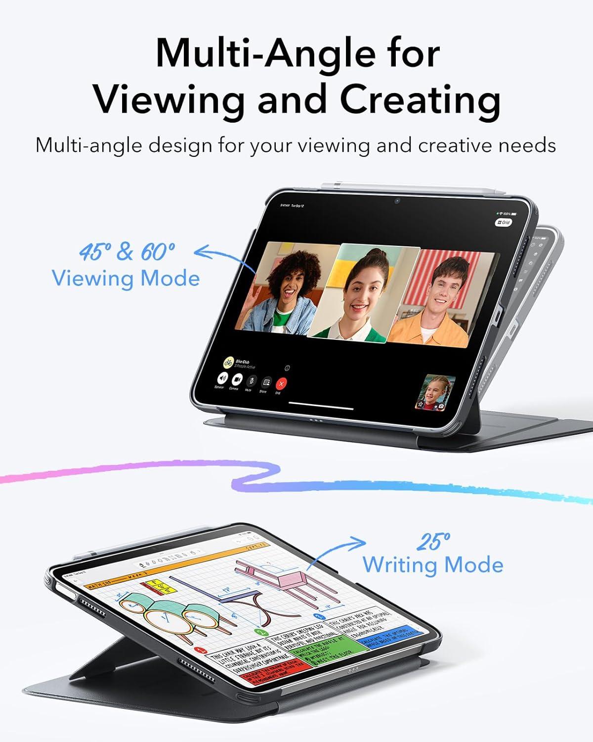 imageESR 2 Pack Screen Protector for iPad 11th10th Generation A16 11109 Inch 20252022 iPad A16 11th10th Gen Case 20252022 Vertical Stand Cover Flip Series Black