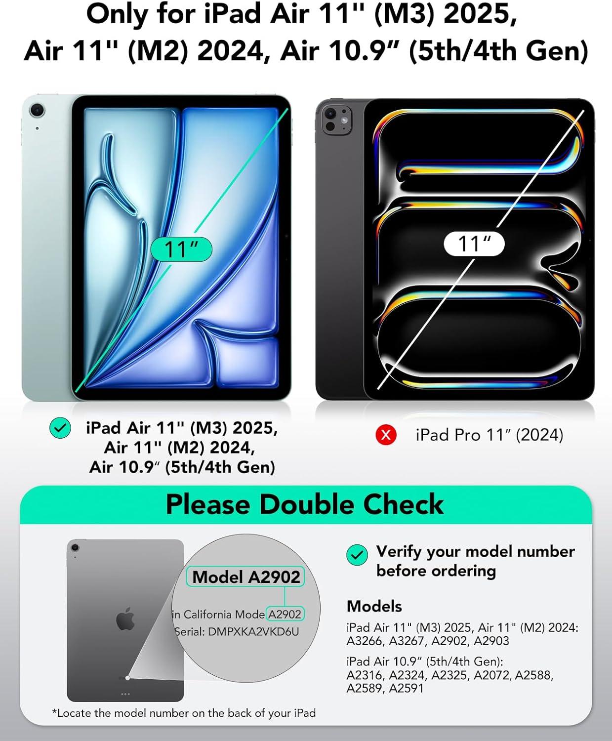 imageESR for iPad Air 11 Inch Case 2025 M3M2 iPad Air 7th6th5th4th Generation Case 202420222020 2 Pack PaperFeel Magnetic Screen Protector for iPad Air 11 Inch M3M2 7th6th Gen 20252024