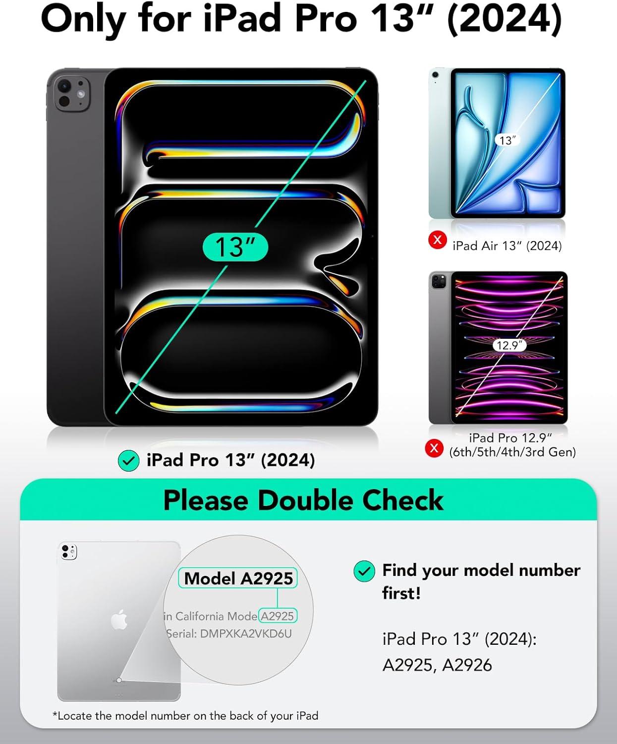 imageESR for iPad Pro13 Inch 2024 Screen Protector 9H Tempered Glass and PaperFeel Magnetic Screen Protector