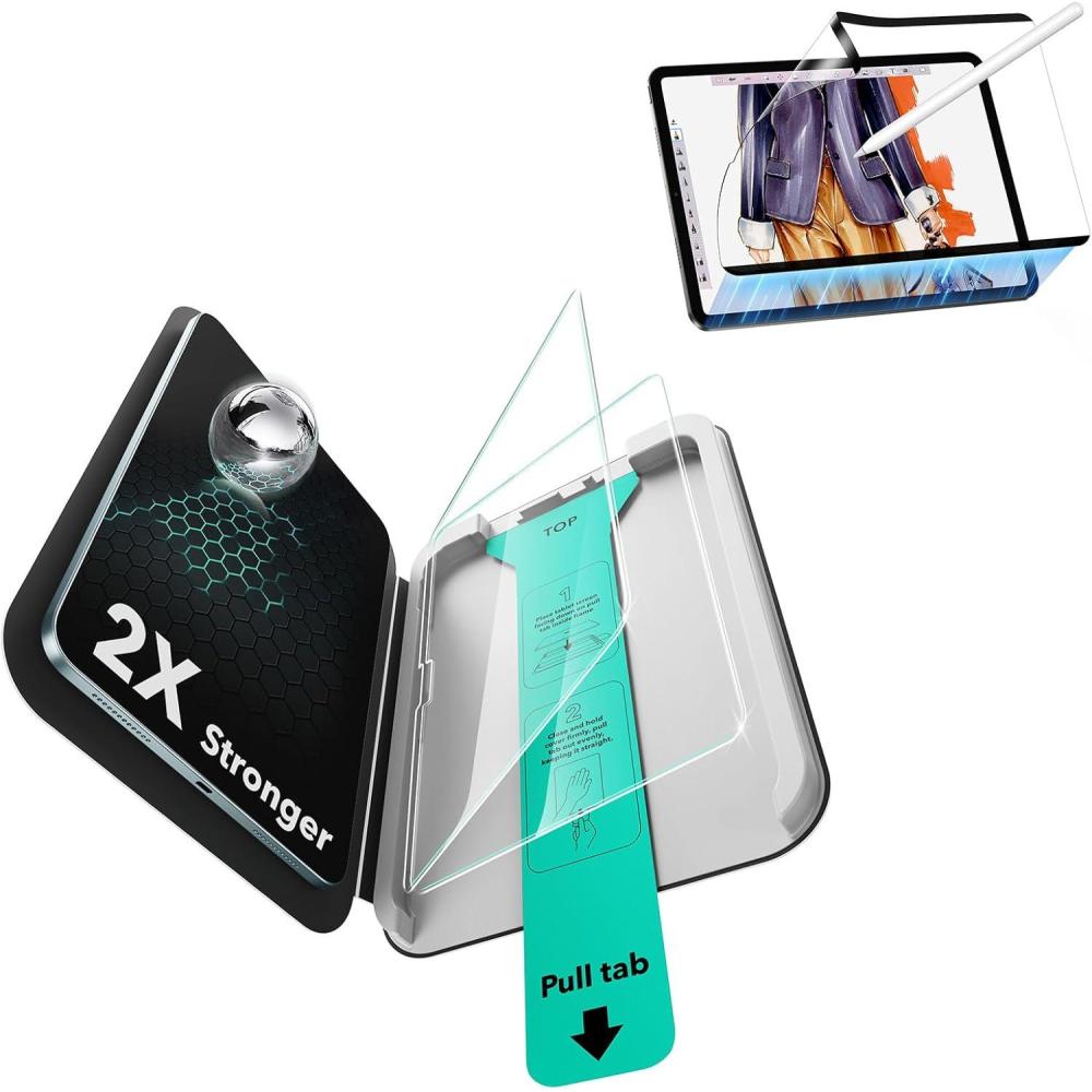imageESR 2 Pack Screen Protector for iPad Air 11 Inch M3M2 20252024 7th6th Generation PaperFeel Magnetic Screen Protector
