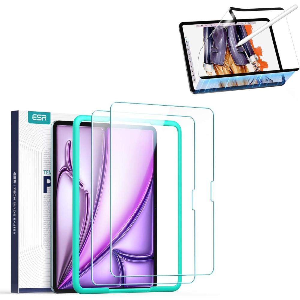 imageESR 2 Pack Screen Protector for iPad Air 13 Inch M3M2 7th6th Generation 20252024PaperFeel Magnetic Screen Protector