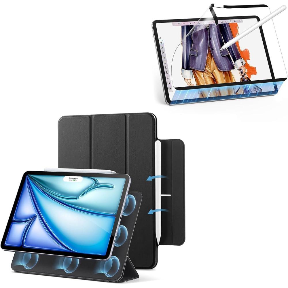 imageESR for iPad Air 11 Inch Case M3M2 20252024  2 Pack PaperFeel Magnetic Screen Protector