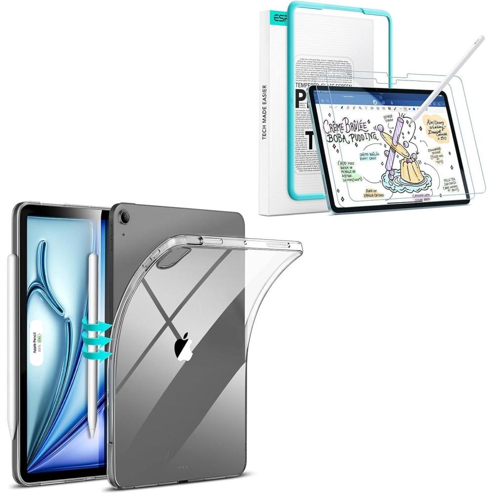 imageESR for iPad Air 11 Inch Case M3M2 20252024 iPad Air 5th4th Gen20222020  2 Pack PaperFeel Screen Protectors for iPad Air 11 Inch M3M2 7th6th Generation 20252024