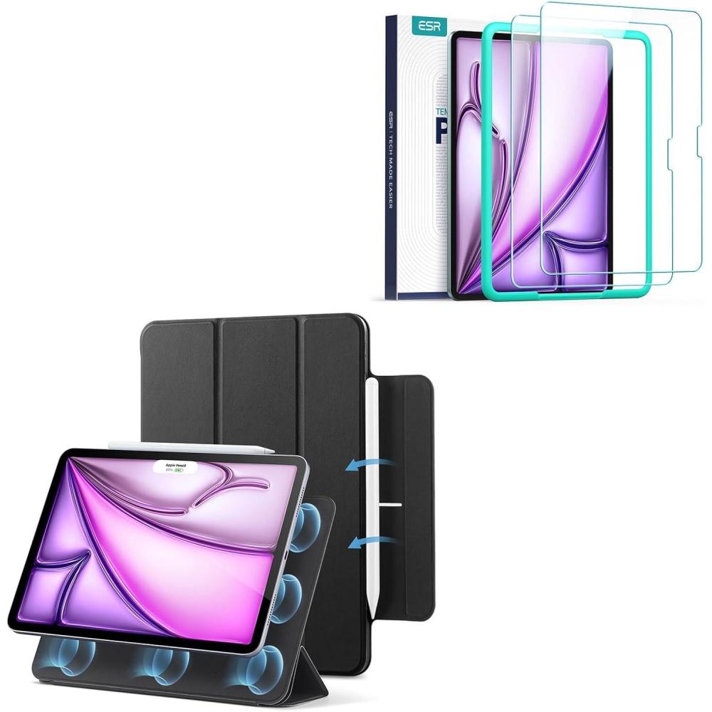 imageESR for iPad Air 13 Inch Case M3M2 20252024 iPad Pro 129 6th5th4th Gen 2 Pack Screen Protector for iPad Air 13 Inch M3M2 7th6th Generation 20252024