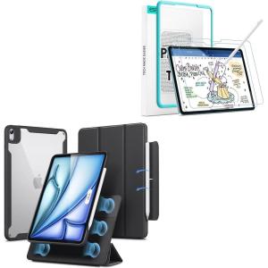 ESR for iPad Air 11 Inch Case (2025) M3/M2, iPad Air 7th/6th/5th/4th Generation Case (2024/2022/2020) + 2 Pack Paper-Feel Screen Protectors for iPad Air 11 Inch M3/M2 (7th/6th Generation, 2025/20