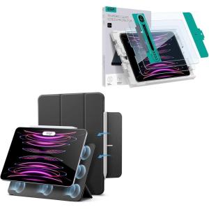 ESR for iPad Pro 12.9 6th/5th/4th Gen, iPad Air 13 Inch Case M3/M2 (2025/2024) + 2 Pack iPad Pro 12.9 Screen Protector, Protective Film for iPad Pro 12.9 Inch (2022/2021/2020/2018)