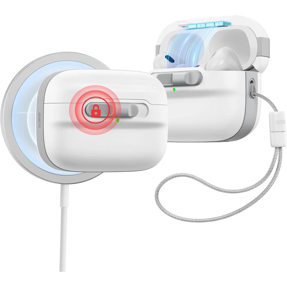 imageESR for AirPods Pro Case 202320222019 2nd1st Gen Compatible with Airpods Pro 2nd Generation Case USBCLightning Cable Compatible with MagSafe Full Drop Protection Cloud Series BlackWhite