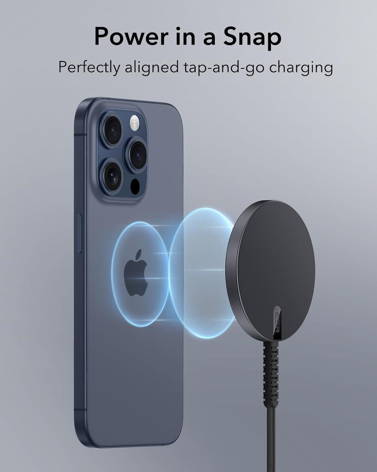 imageESR 3 Pack for iPhone 15 Pro Privacy Screen Protector for Magsafe Charger