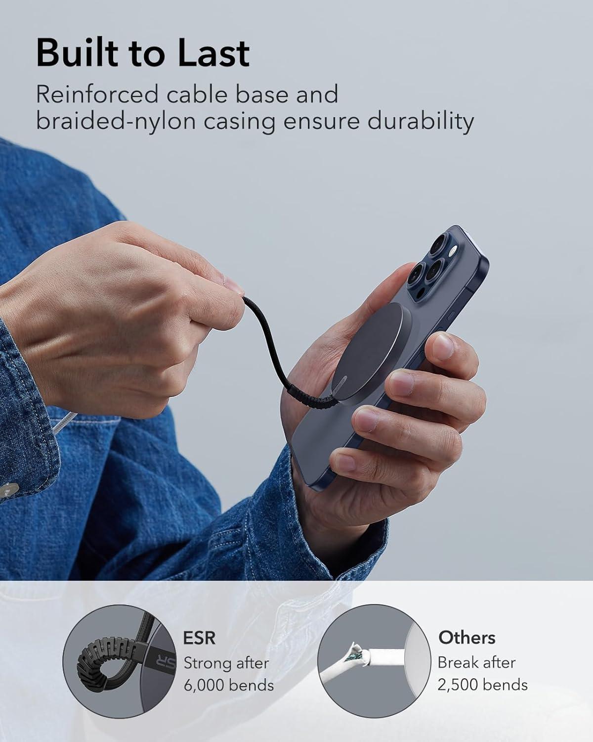 imageESR 3 Pack for iPhone 15 Pro Privacy Screen Protector for Magsafe Charger